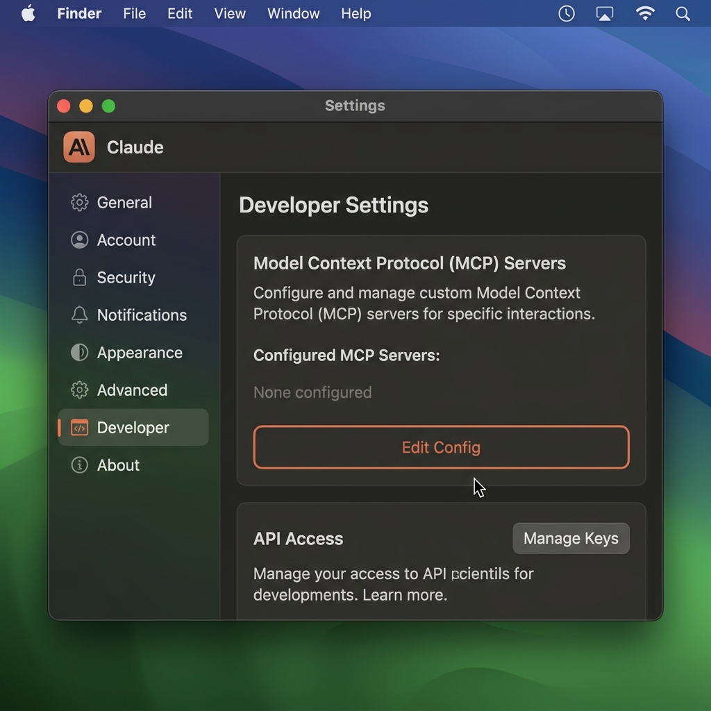 Aba Developer do Claude Desktop mostrando MCP Servers ativos